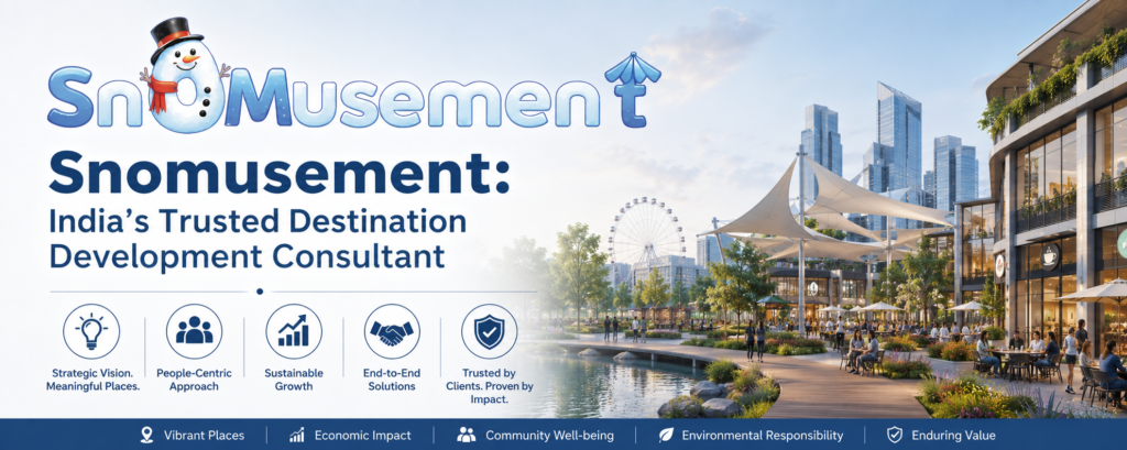 Snomusement – India's Trusted Destination Development Consultant delivering world-class tourism infrastructure, urban public spaces, theme parks, museums, and commercial destination development solutions.