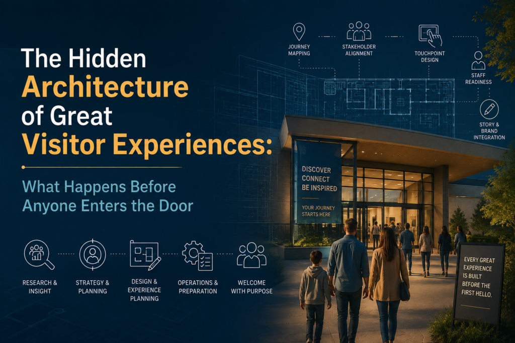 Immersive experience center interior design India Facade design building entrance visitor arrival Commercial elevation design exterior storytelling architecture